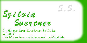 szilvia svertner business card